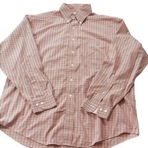 Brooks Brothers Non-Iron Plaid Button Down‎ Shirt Regular Fit Dress Shirt L
